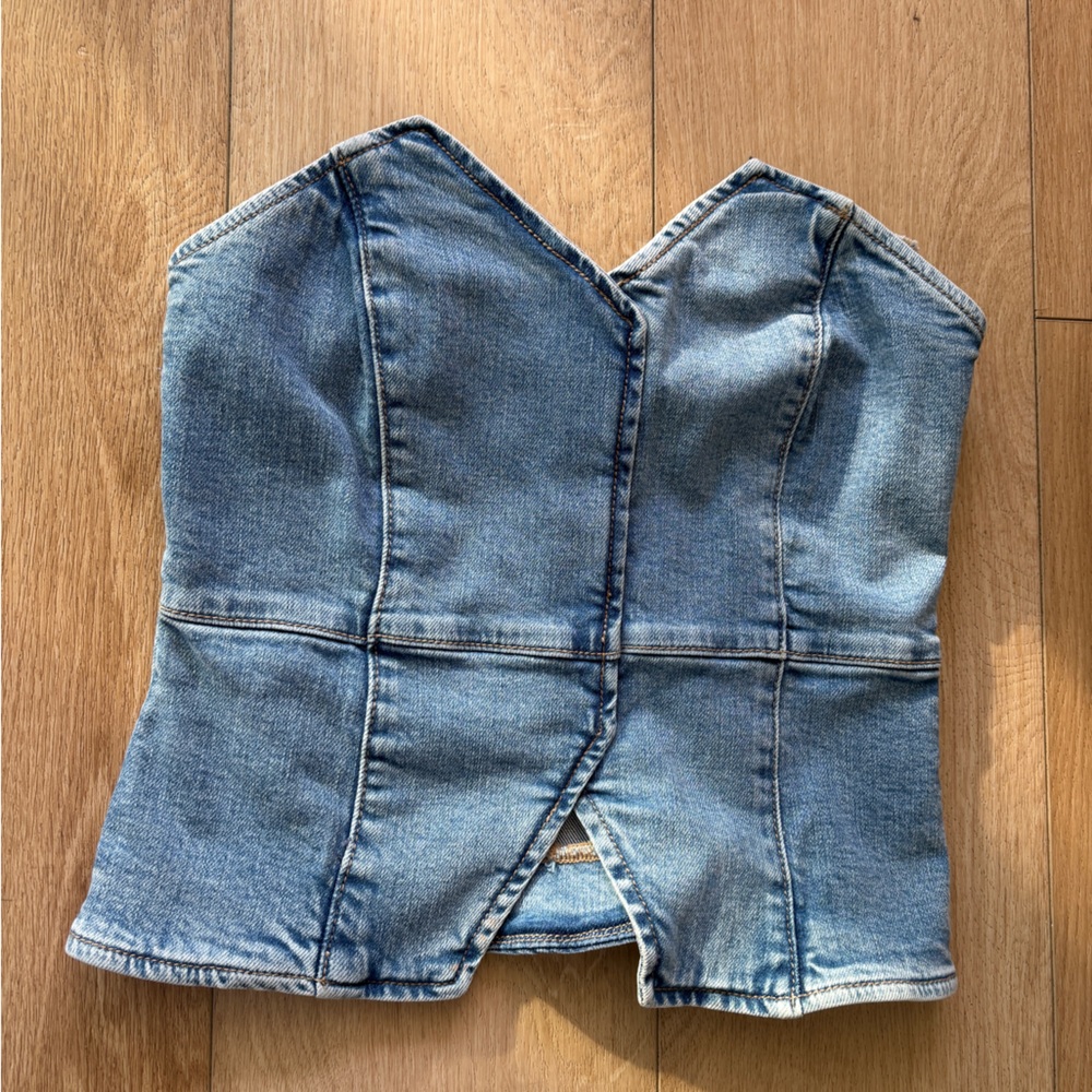 Dynamite strapless denim top - XS